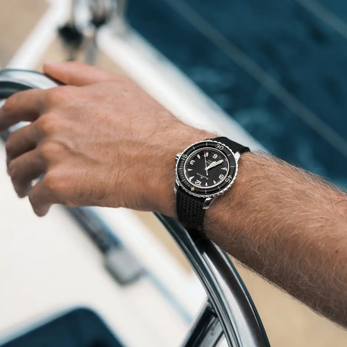blancpain, fifty fathoms, luxury diver watch