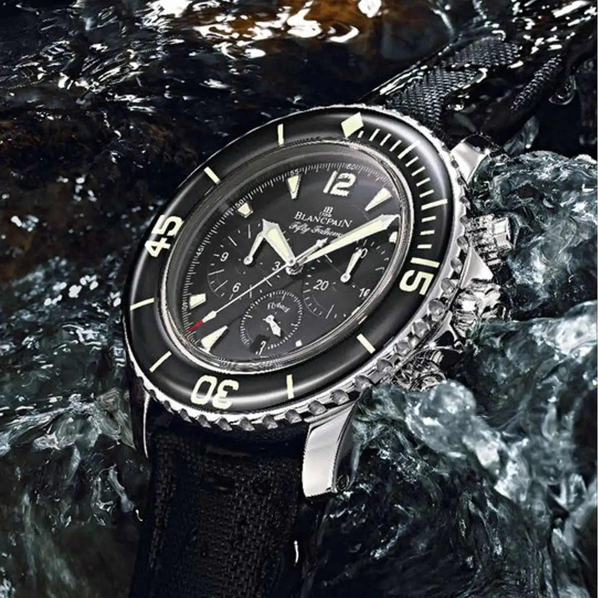 blancpain, fifty fathoms, luxury diver watch
