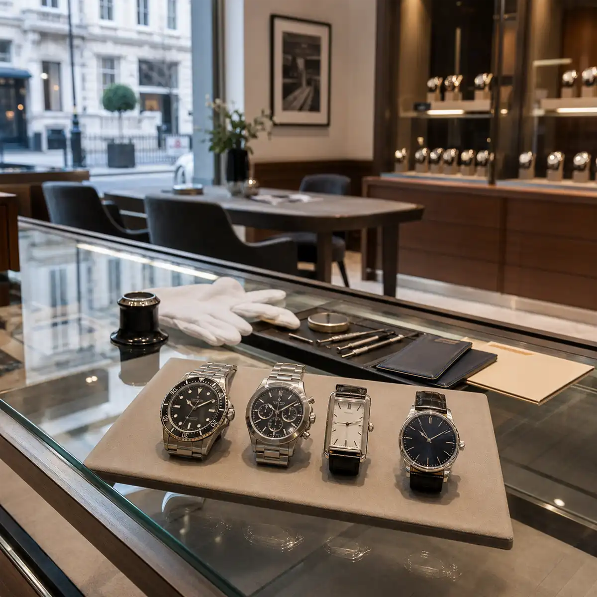 Omega Speedmaster Moonwatch pre-owned example showing manual-wind chronograph dial, a top pick for pre-owned luxury watches under £5,000
