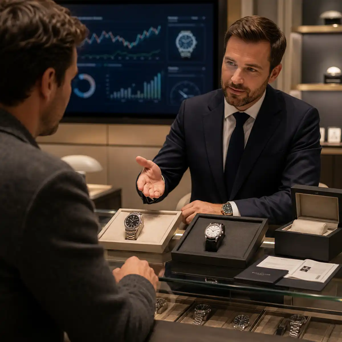Luxury watches including Rolex and Patek Philippe models assessed for value retention in the UK pre-owned market