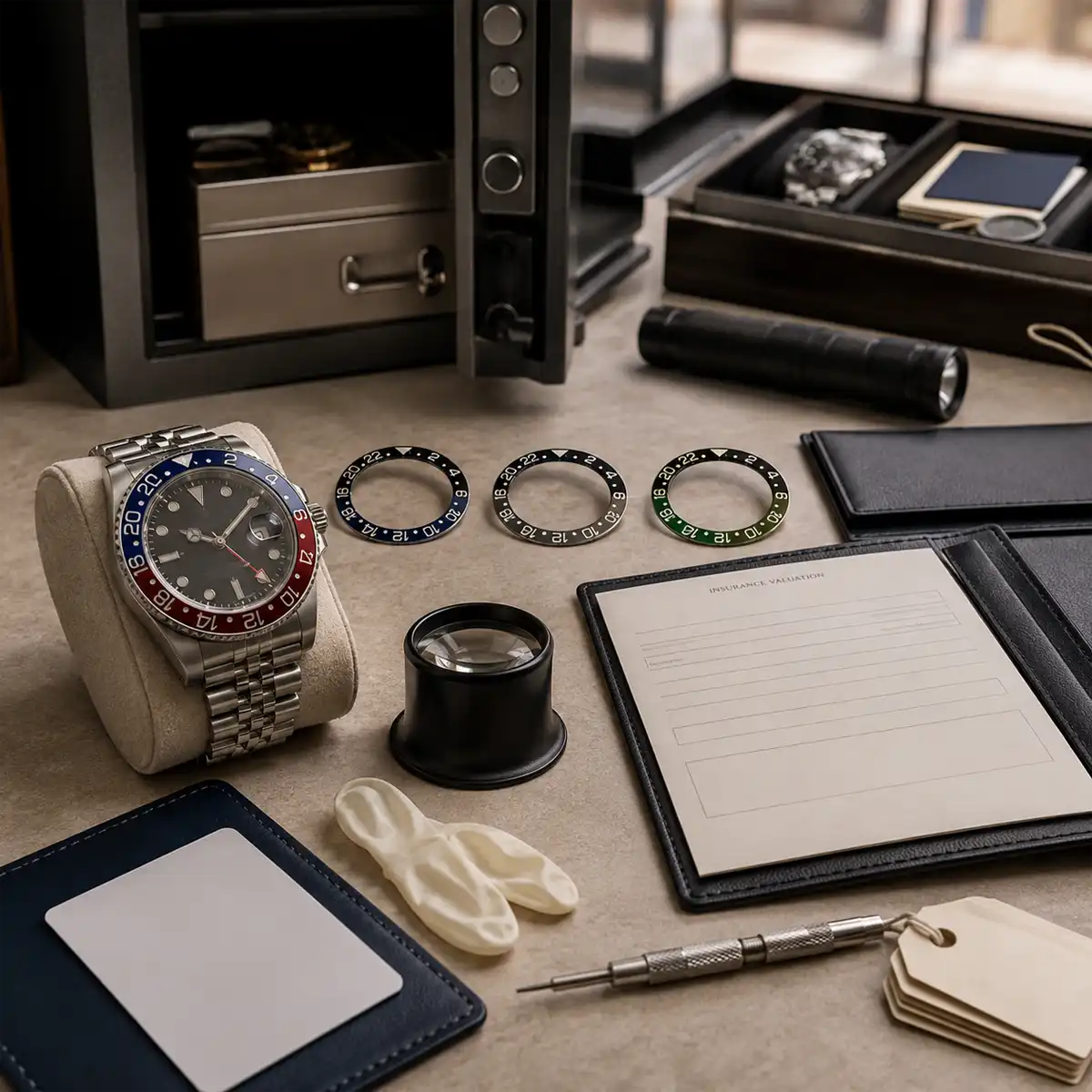 Rolex Pepsi Secondary Market Premium Rolex Pepsi GMT-Master II 126710BLRO shown at peak secondary market pricing, illustrating post-discontinuation premium risks for UK buyers