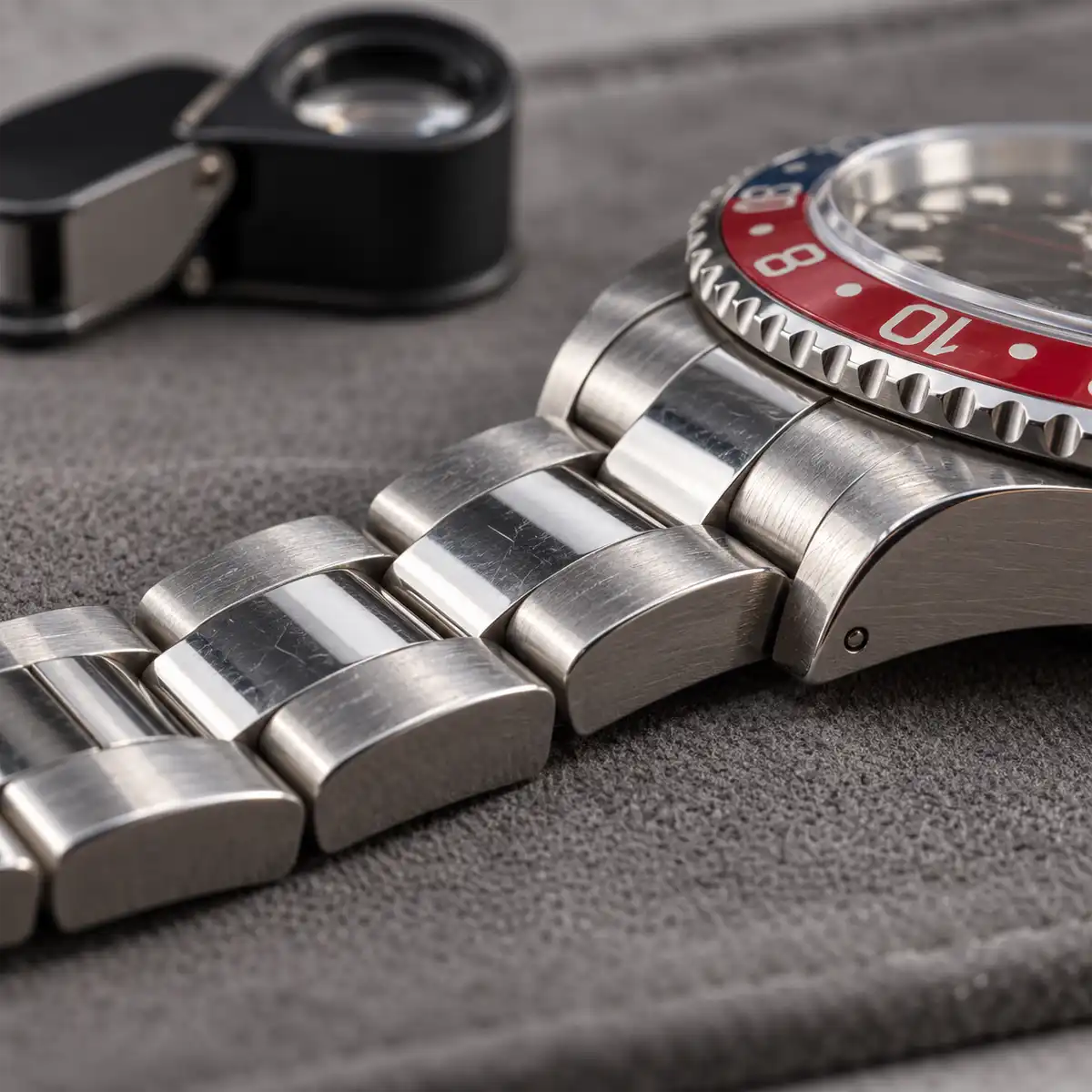 Rolex Pepsi Post-Discontinuation Market Value Rolex Pepsi GMT-Master II 126710BLRO displayed at peak secondary market valuation, illustrating post-discontinuation pricing risk for UK buyers
